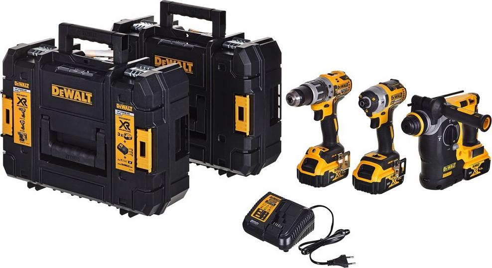 DeWalt DCK368P3T 18V Werkzeug-Set DCH273 + DCD796 + DCF887, 3x 4,0 Ah Akku