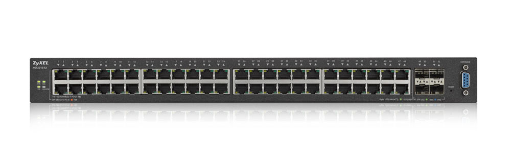 Zyxel XGS2210-52 Managed L2 Switch 48-Port Gigabit + 4x 10G SFP+ Schwarz