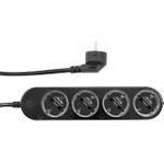 Shelly · Plug & Play""Power Strip 4 Gen4""· Smarte Steckdosenleiste· 4x 12A· (Shelly_PS4_Gen4_s)