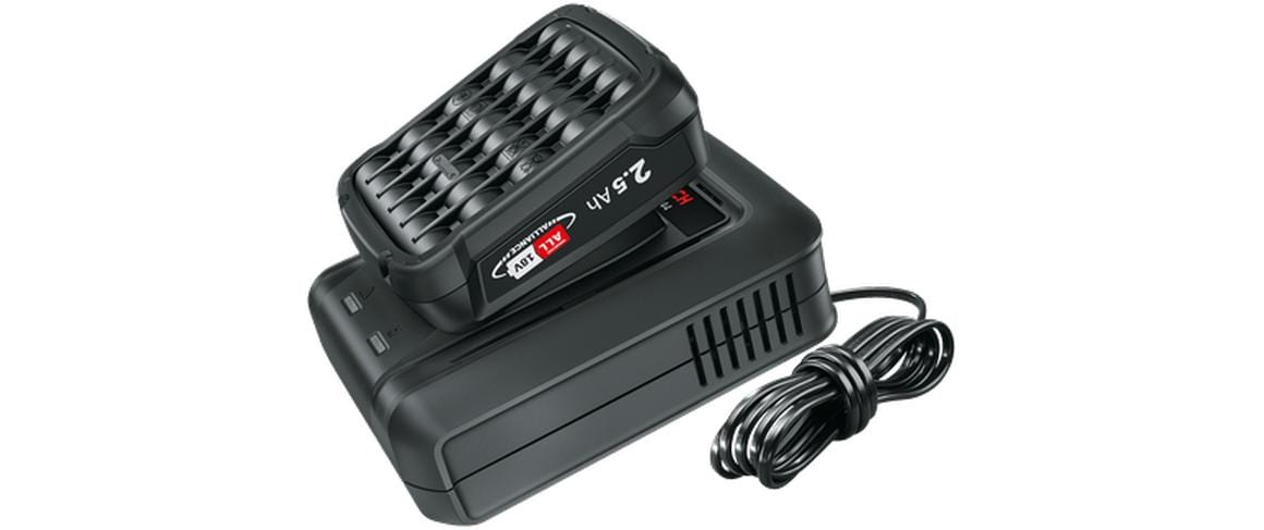 BOSCH Home & Garden Akku und Ladegerät AL 1830CV 2,5 Ah Li-Ion Schwarz