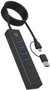 ICY BOX Hub ib-hub1737-c3 7-port usb 3.2 gen 1 hub, 3x usb type-c., 4x usb type-a (IB-HUB1737-C3)
