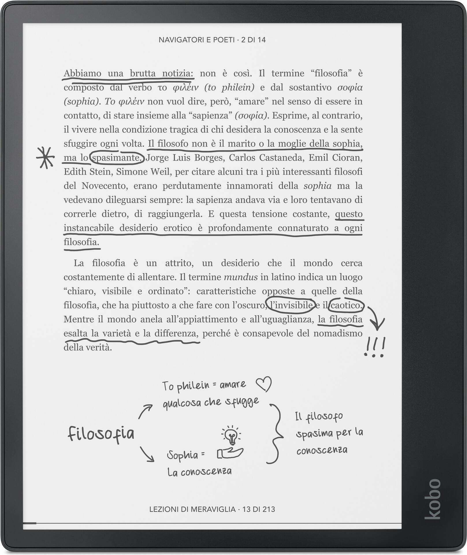Rakuten Kobo Elipsa eBook-Reader Touchscreen 32 GB WLAN Schwarz - Blau (N604-KU-BK-K-BU)