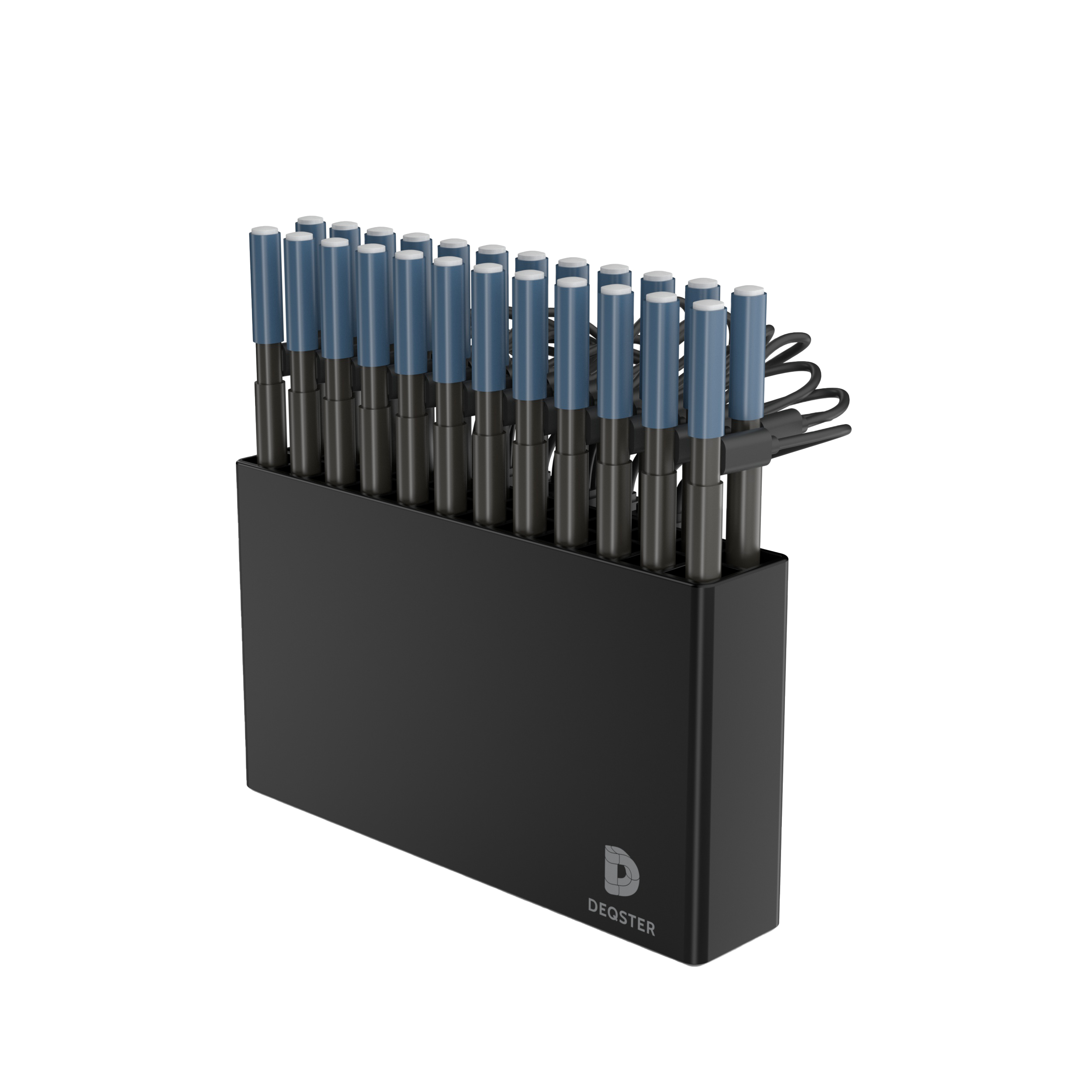Deqster Stylus Multi-Charger Station 40 Watt 24x USB-C Schwarz