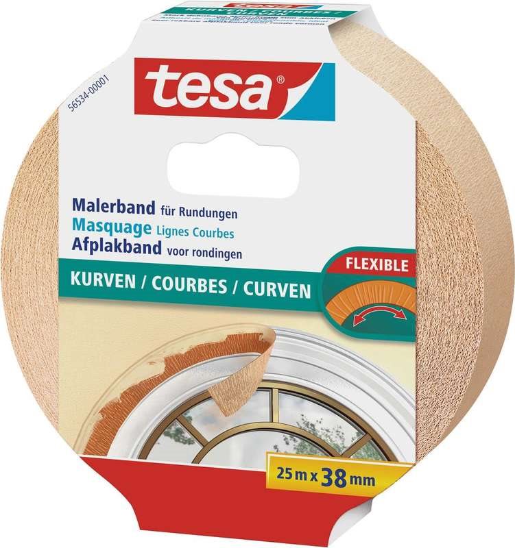 TESA Kreppband Tesa® Beige (L x B) 25 m x 38 mm Inhalt: 1 Rolle(n) (56534-01-00)