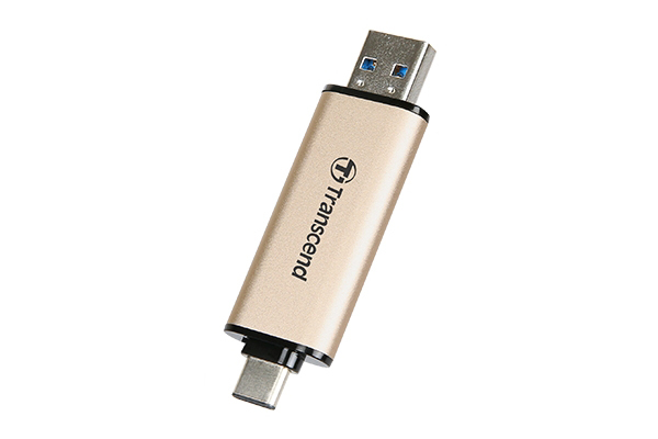 Transcend JetFlash 930C USB-Stick 128 GB USB-A / USB-C 3.2 Gen 1 Gold