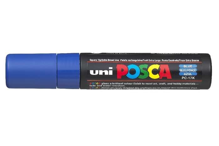 Uni-Ball POSCA PC-17K Künstlermarker Meißelspitze Wasserbasierte Tinte Blau