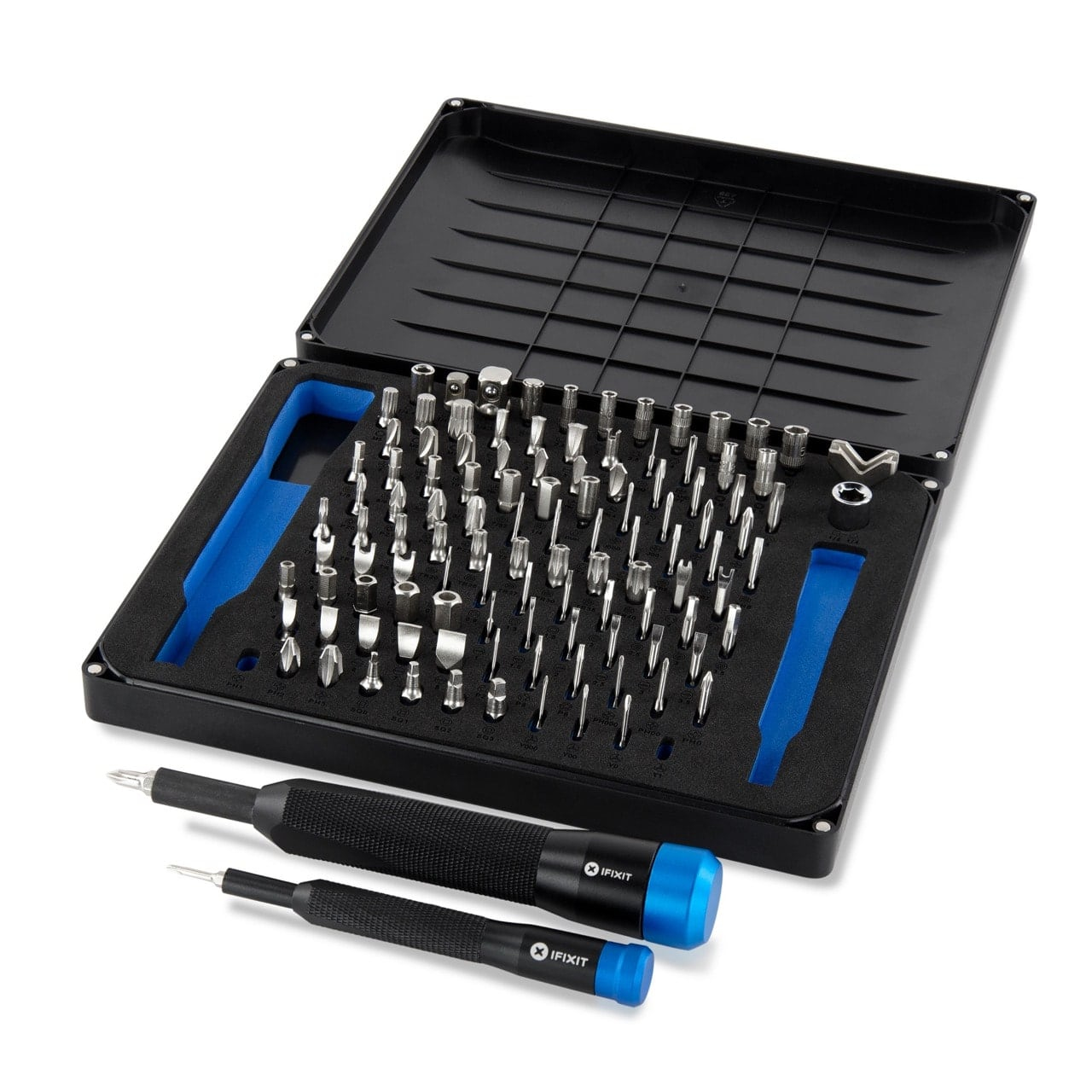 iFixit Manta Precision Schraubendreher mit Bit-Satz 114 Stück Schwarz, Blau