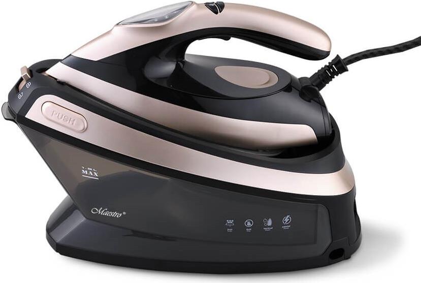 MAESTRO MR-320C Dampfstation 2400 W 1,5 L Keramik-Bügelsohle Schwarz, Gold (MR-320C)