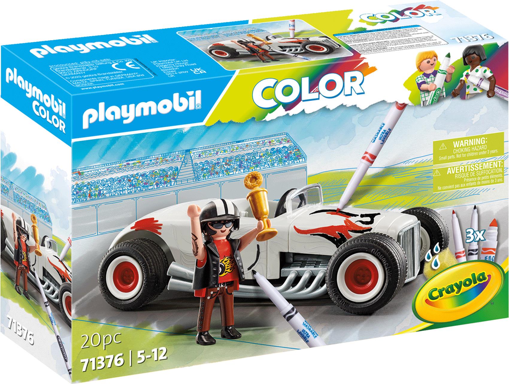 Playmobil Color: Rennauto. Typ: Auto & Rennen, Empfohlenes Alter in Jahren (mind.): 5 Jahr(e), Empfohlenes Alter in Jahren (max.): 12 Jahr(e), Produktfarbe: Mehrfarbig (71376)