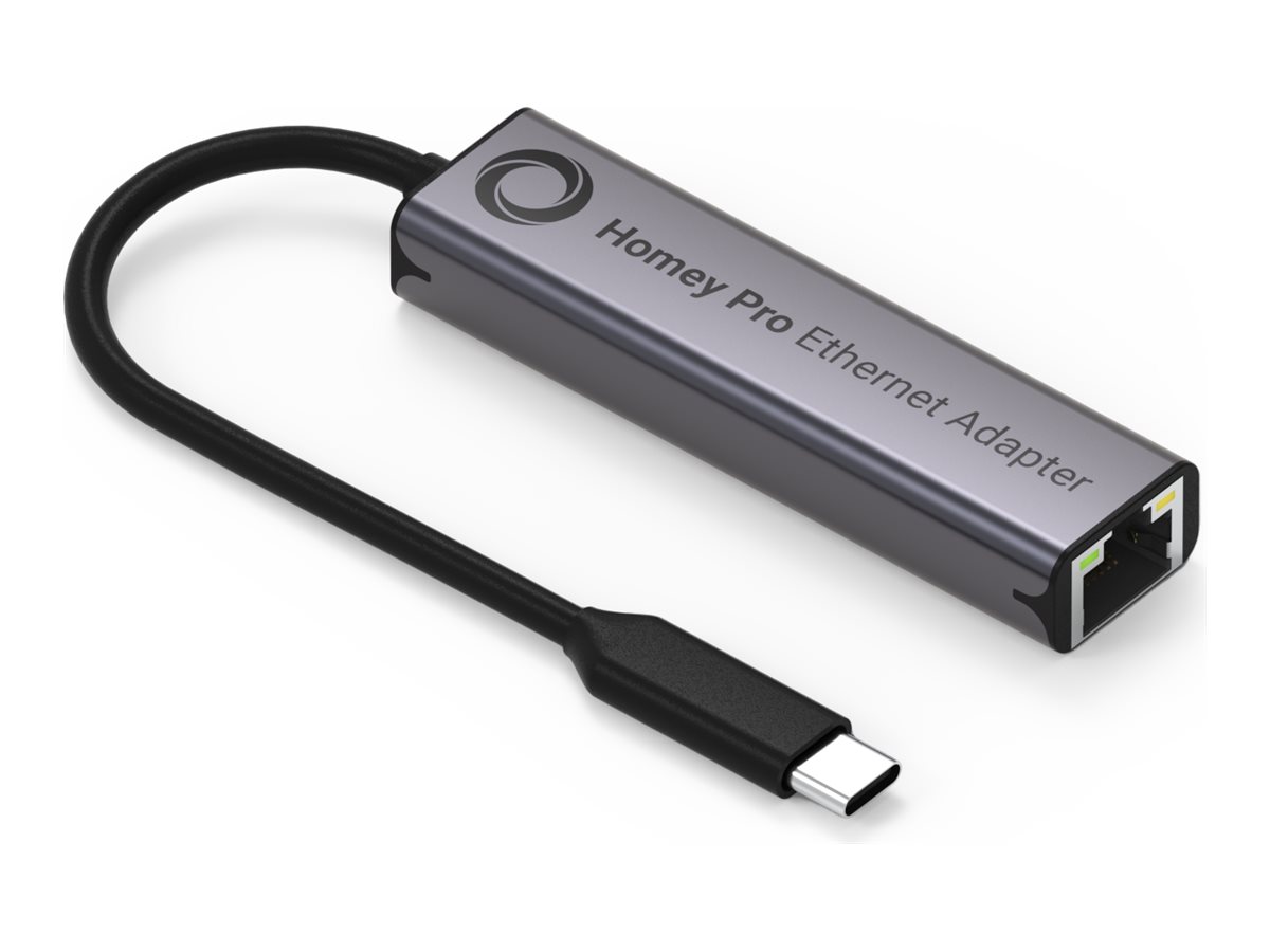 Homey Homey Pro Ethernet Adapter USB-C zu RJ45 Grau