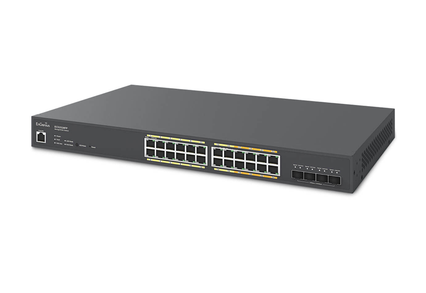 EnGenius ECS2528FP Managed L2+ Netzwerk-Switch 28 Ports PoE Schwarz