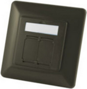 S/CONN Quality Universal Abdeckrahmen 2 fach für Netzwerkdosen in anthrazit (16674281A)