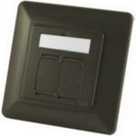 S/CONN Quality Universal Abdeckrahmen 2 fach für Netzwerkdosen in anthrazit (16674281A)