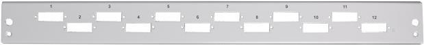 EFB-Elektronik Frontblende 12 x SC Duplex/LC Quad horizontal, versetzt, grau Hersteller: EFB Elektronik (VSB-FP-12SC-D-H)