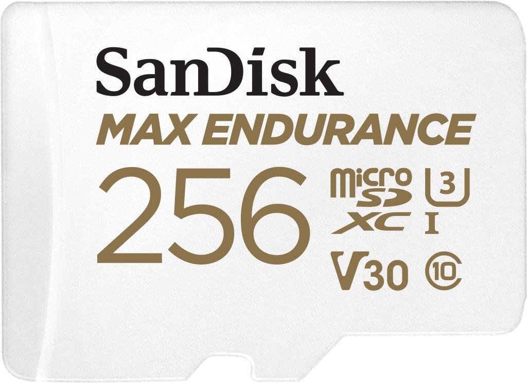 SanDisk Max Endurance Flash Speicherkarte (microSDXC an SD Adapter inbegriffen) 256GB Video Class V30 UHS I U3 Class10 microSDXC UHS I (SDSQQVR 256G GN6IA)  - Onlineshop JACOB Elektronik