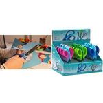 WEDO Bastelschere Gripy black, spitz, Länge: 130 mm, 30er Display, für Rechtshänder, aus rostfreiem Edelstahl mit - 30 Stück (771 699)