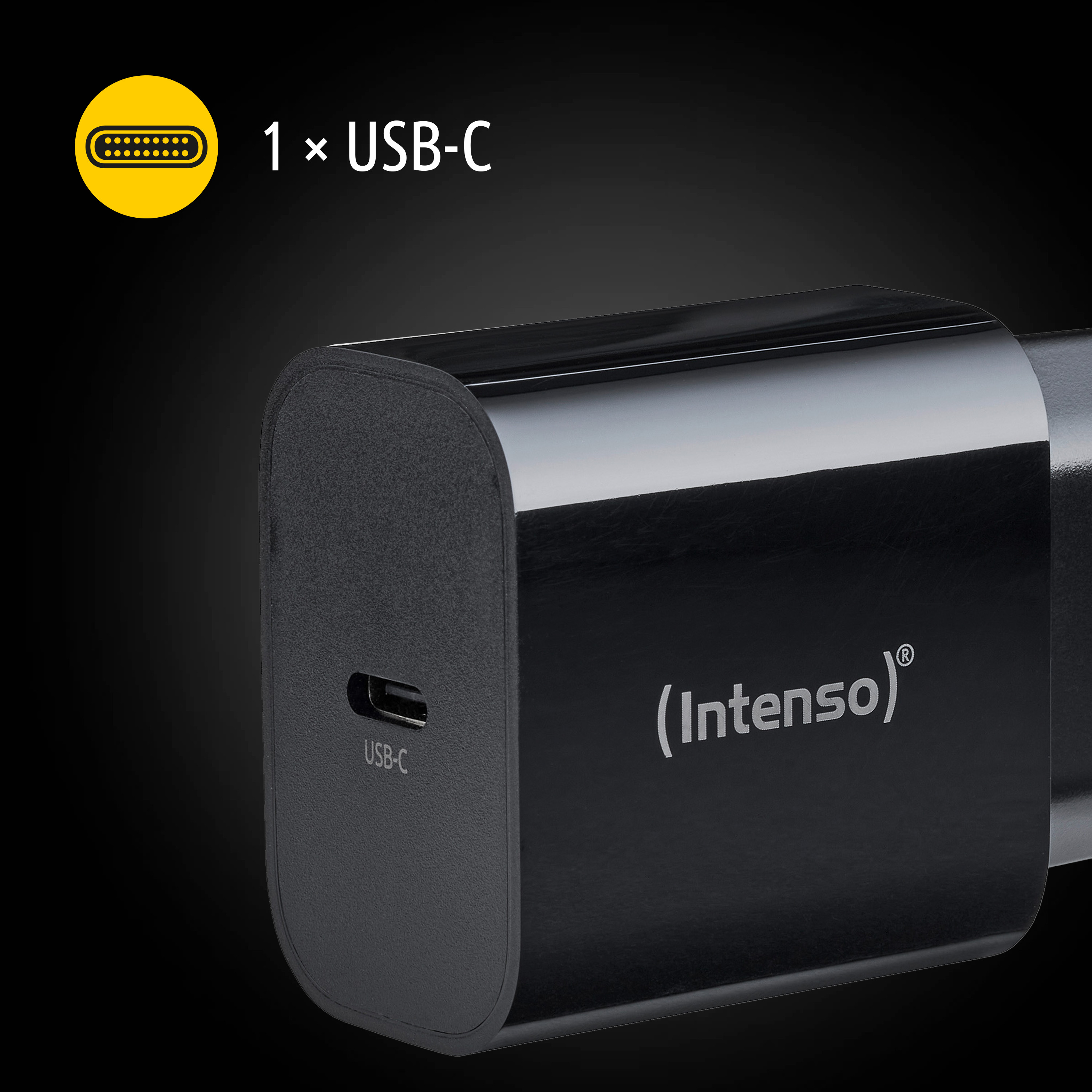 Intenso Power Adapter W20C USB-C 20 W Schwarz