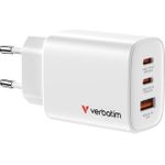 Verbatim GaN III Essentials Charger 3 Port 65W USB-A/C white (32353)