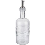 APS Essig- und Ölflasche OLD FASHIONED, 0,35 Liter Behälter aus Glas, Edelstahl-Ausgießer mit Deckel, - 1 Stück (40511)
