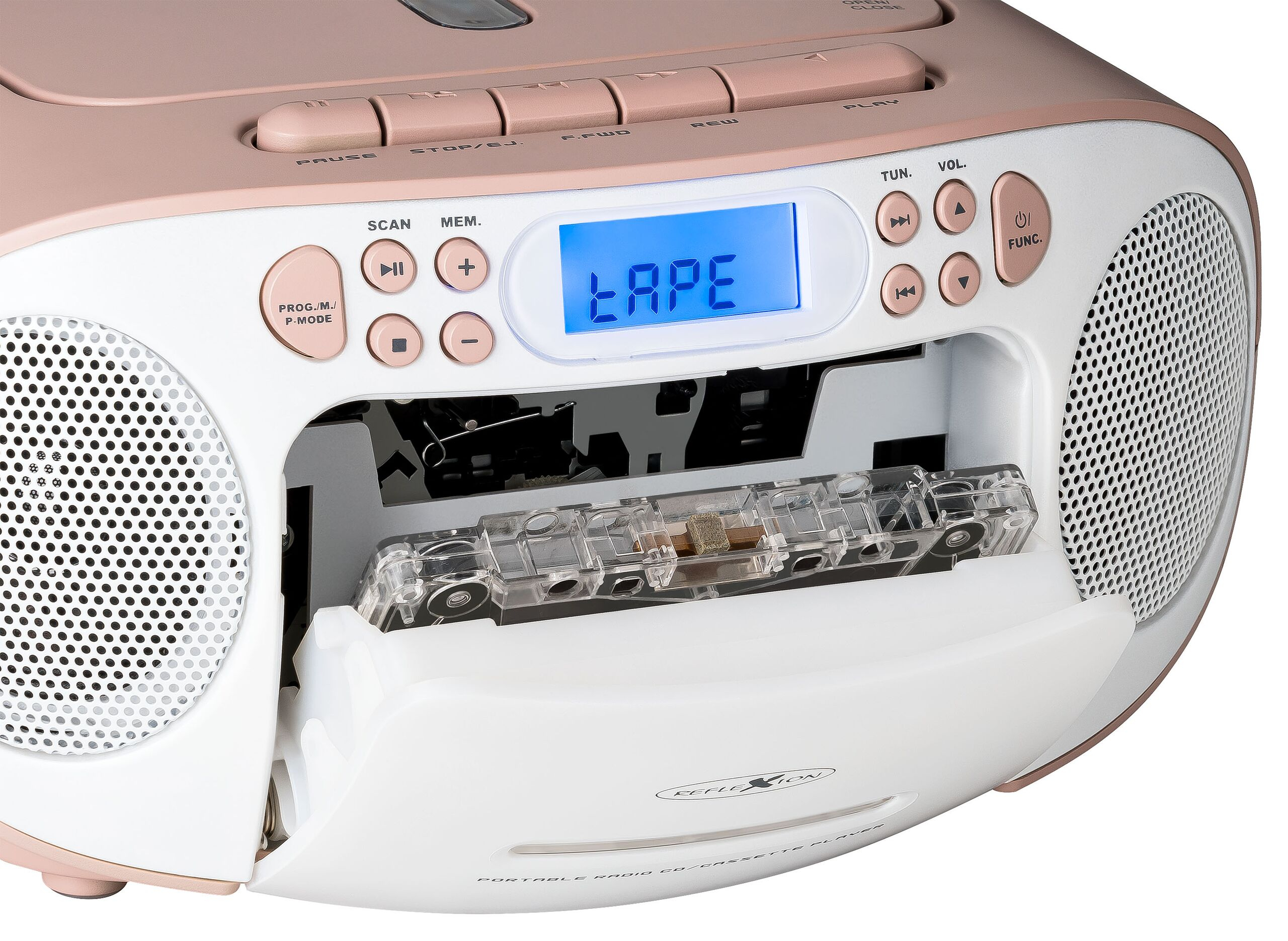 Reflexion RCR2260 Tragbarer CD-Player Pink; Weiß