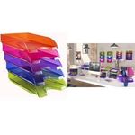 CEP Briefablage HAPPY, DIN A4, farbig sortiert aus Polystyrol, stapelbar, mit breitem Griffausschnitt, - 1 Stück (1020050811)