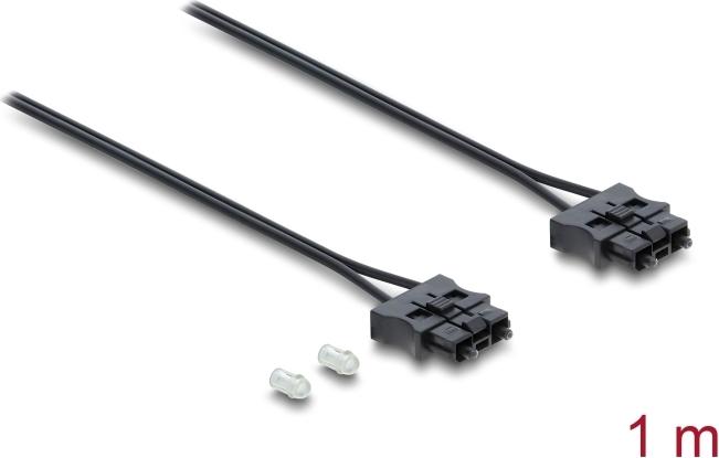 Delock LWL POF Kunststoff Servo Anschlusskabel Stecker zu Stecker Durchmesser 2,2 mm 1 m schwarz (91045)