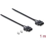 Delock LWL POF Kunststoff Servo Anschlusskabel Stecker zu Stecker Durchmesser 2,2 mm 1 m schwarz (91045)