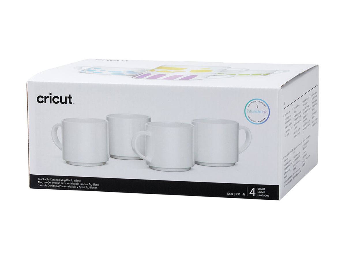 Cricut Becherrohling 300 ml Keramik Weiß 4 St.
