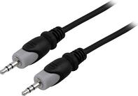 Deltaco MM-151 Audio-Kabel 3 m 3.5mm Schwarz - Grau (MM-151)