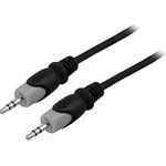Deltaco MM-151 Audio-Kabel 3 m 3.5mm Schwarz - Grau (MM-151)