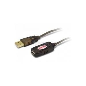 Unitek USB 2.0 Aktiv-Verlängerungs-Kabel AM-AF, 5m, schwarz, Y-250 (Y-250)