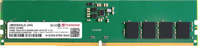 Transcend 24GB JM DDR5 5600 U-DIMM 1Rx8 3Gx8 CL461.1V (JM5600ALE-24G)