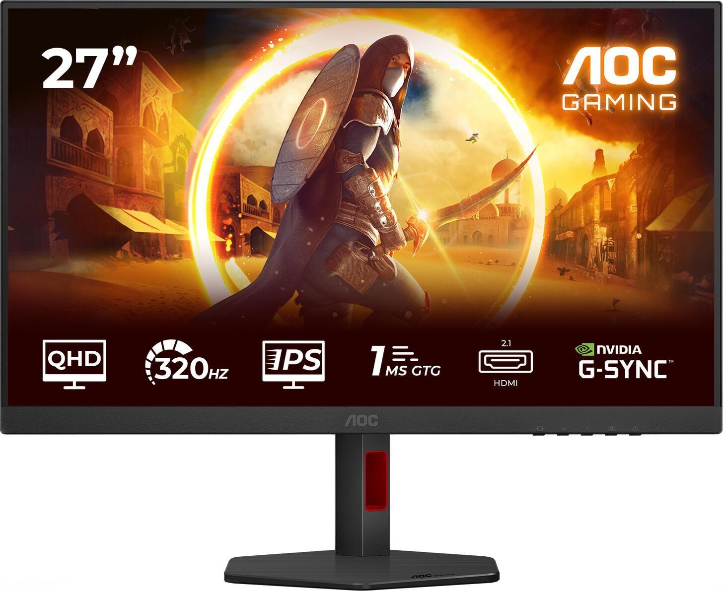 AOC Gaming Q27G4SRU 27" QHD Fast IPS 320 Hz Schwarz/Rot
