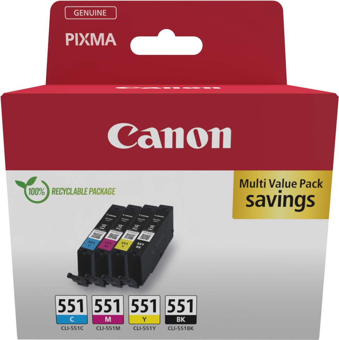 CANON CLI-551 Ink Cartridge C/M/Y/BK MultiPack blister (6509B016)