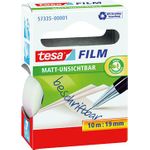 tesa Film, matt-unsichtbar, 19 mm x 10 m Klebefilm aus PP-Folie, beschriftbar, kopierneutral (57335-00001-00)