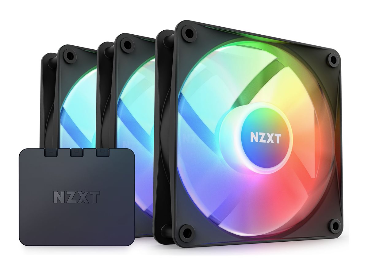 NZXT F Series F120 RGB Triple Pack 120 mm Gehäuselüfter Mattschwarz