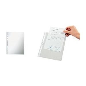 LEITZ Prospekthülle Standard, A5, PP, glasklar, 0,08 mm oben offen, dokumentenecht, Lochung: Eurolochung (4775-00-02)