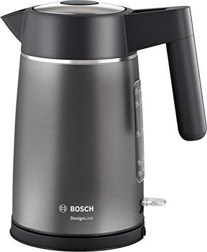 Bosch TWK5P475. Fassungsvermögen Wassertank: 1,7 l. Leistung: 2400 W. Produktfarbe: Grau, Gehäusematerial: Edelstahl, Wasserstandsanzeige. Drahtlos. Filterung (TWK5P475)