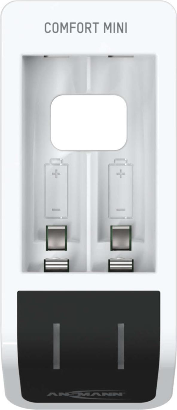 ANSMANN Comfort Mini - 1,5 Std. USB-Batterieladegerät - (für 2xAA, 2xAAA) - 800 mA - Schwarz, weiß (1001-0091)