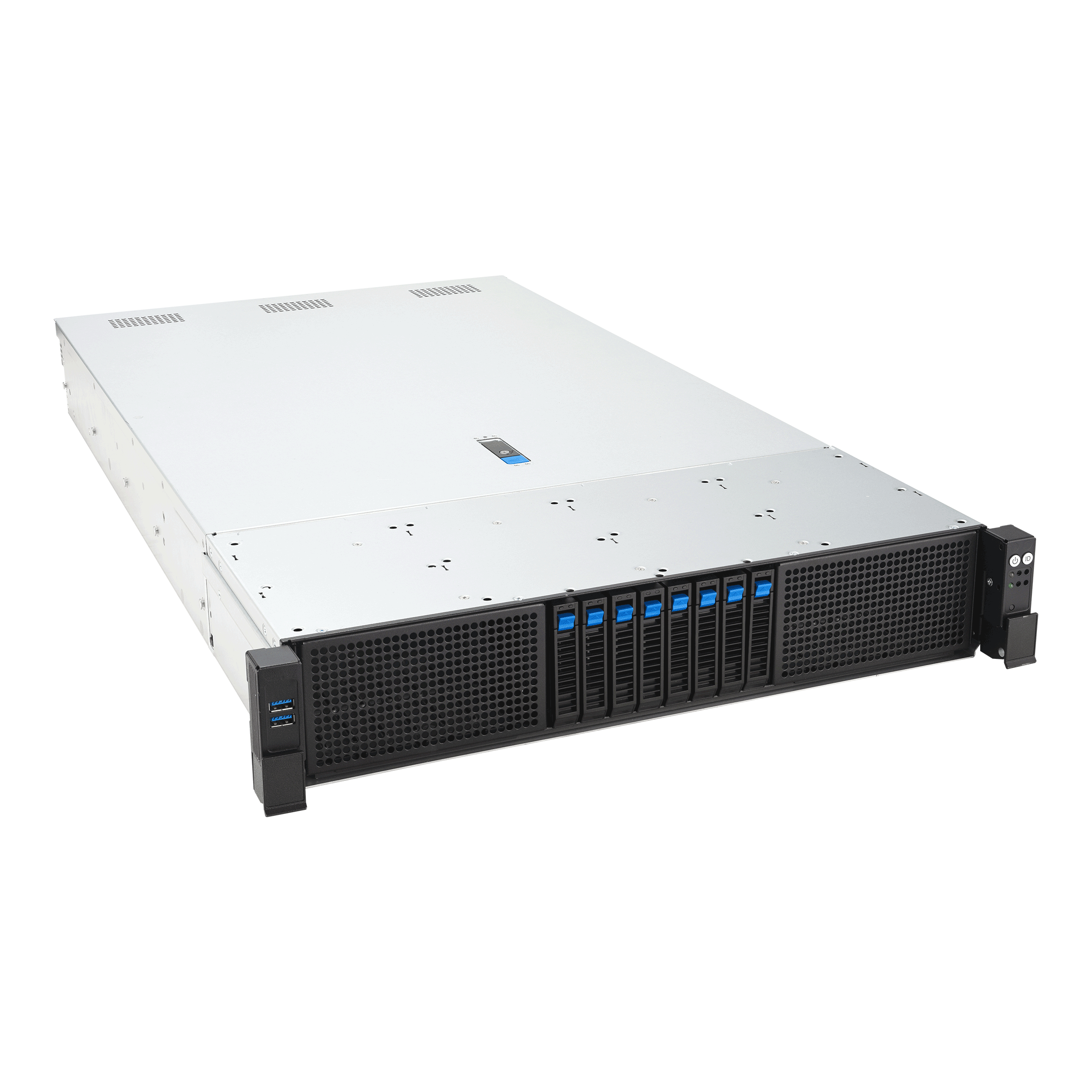 ASUS RS720-E12-RS8G Rack-Server 2U, Intel Xeon Scalable, 16 GB DDR5 RAM, 128 GB, 8 Hot-Swap-Bays, Schwarz, Silber