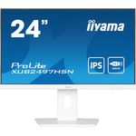iiyama 24" WHITE IPS-panel, 1920x1080, USB-C Dock (65W PD, LAN, DP-OUT, USB3x3.2+1xC(7,5W)) 15cm Height Adj. Stand, 1ms, 300cd/m², Speakers, USB-C, HDMI, DisplayPort [Energieklasse E] (XUB2497HSN-W2)