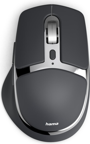 Hama Multi-Device-Maus WM-800, ergonomisch, Funk/Bluetooth®, Akku, Schwarz (00173096)