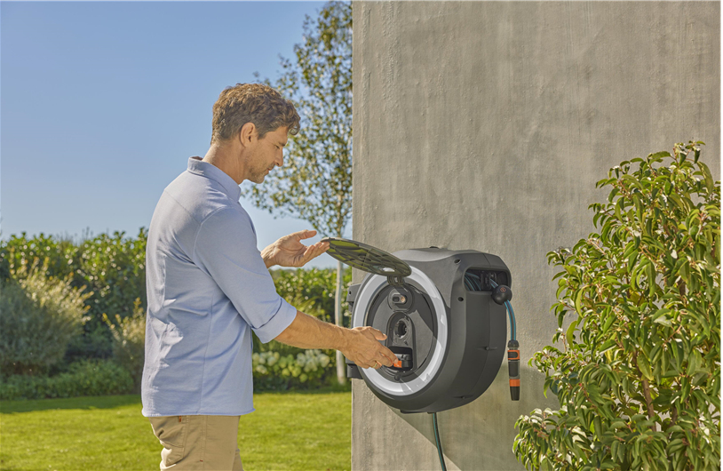Gardena PowerRoll XXL 18 V Schlauchbox 40 m Weiß