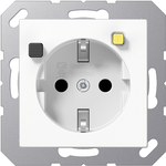 JUNG A 5520.30 WW. Buchsen-Typ: Typ F. Produktfarbe: Weiß, Material: Thermoplast. Eingangsspannung: 250 V, Stromstärke (maximal): 16 A (A5520.30WW)