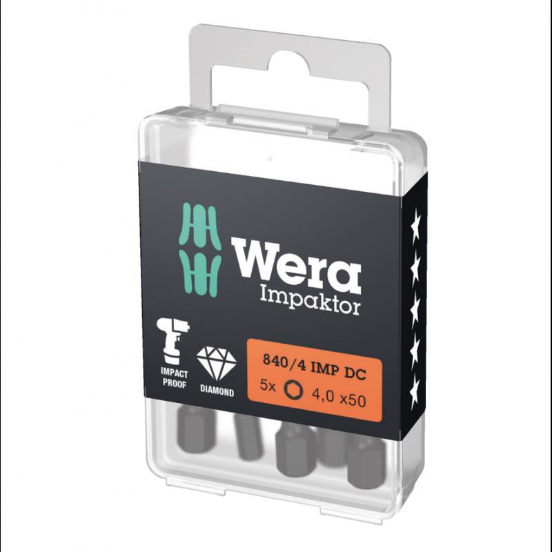 Wera Bit Impaktor 6KT4 L.50mm 6KT 1/4" diamantbeschichtet 840/4 IMPDC DIN3126-D6,6 (05057644001)