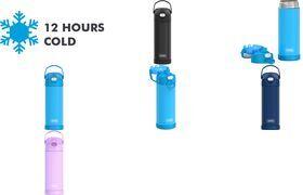 THERMOS Isolier-Trinkflasche FUNTAINER Water Bottle, 0,47 L aus doppelwandigem Edelstahl, Tragegriff zum Ausklappen, - 1 Stück (4115.384.047)