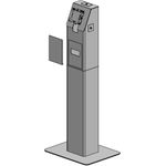 Ergonomic Solutions SpacePole Mini Kiosk SPK400-02 Floorstanding Self-Service-Kiosk schwarz bis 27 Zoll