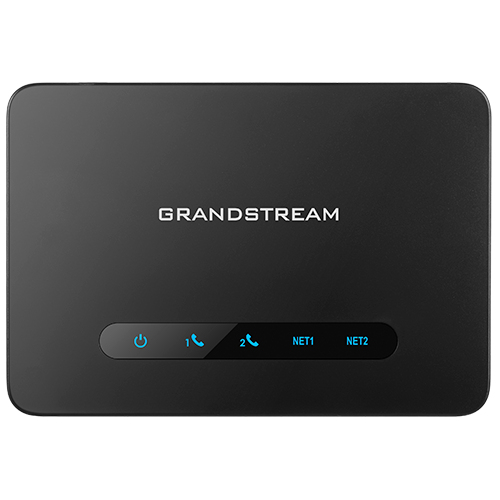 Grandstream HT812 V2 VoIP-Telefonadapter 2 FXS Gigabit Ethernet Schwarz