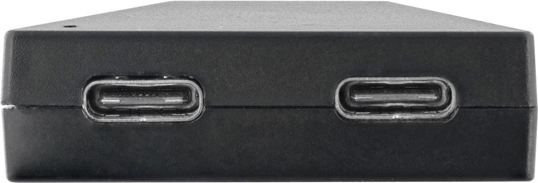 InLine OTG USB-Hub USB-C zu 3x USB-A und 2x USB-C, USB 3.2 Gen 1, mit Netzteil, Schwarz
