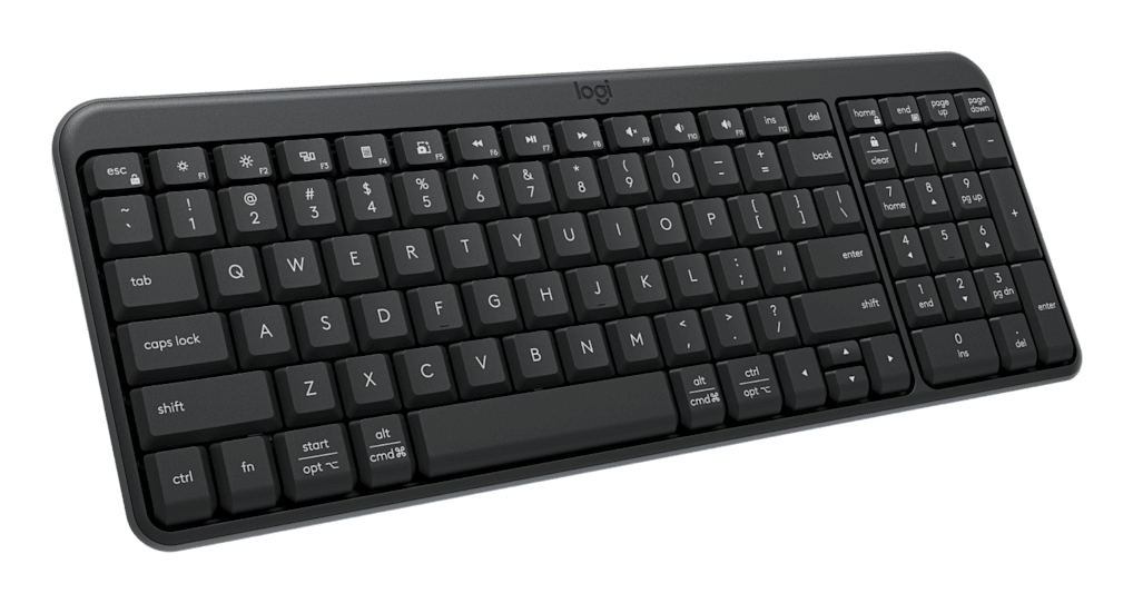 Logitech K250 Kabellose Bluetooth LE Tastatur AZERTY Belgisches Layout Graphite